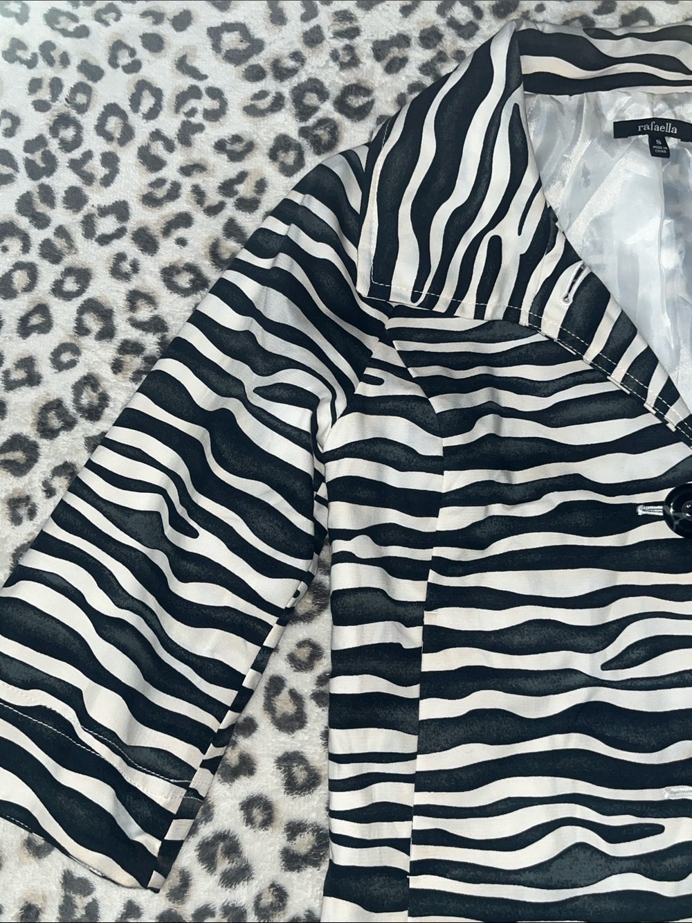 Rafaella Black & White Zebra Print Jacket - Picture 4 of 13